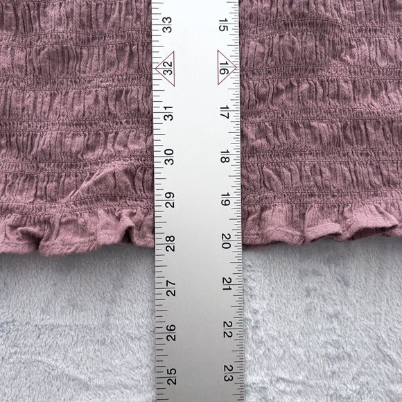 MADEWELL Women's Lucie Flutter Sleeve Smocked Bodice Top Size Small - 0066 - Picture 2 of 11